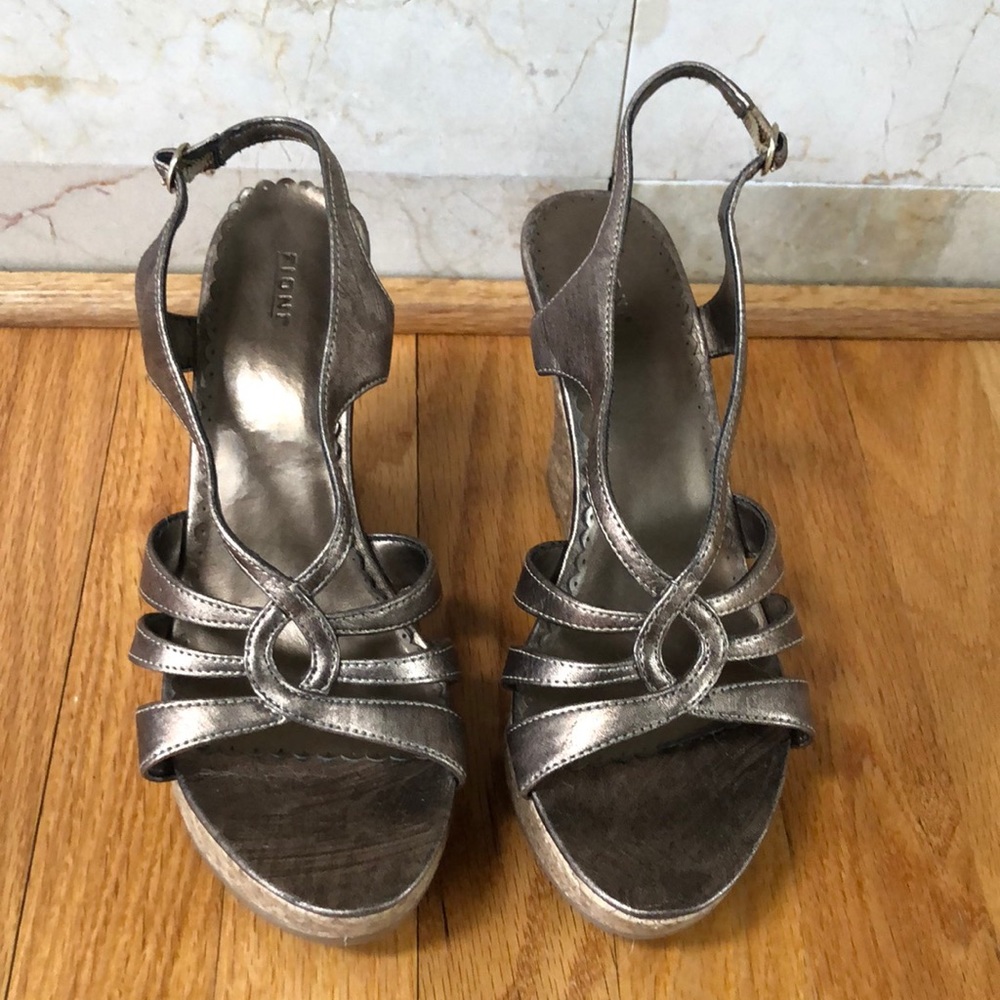 Wedge Gold Colored Sandals